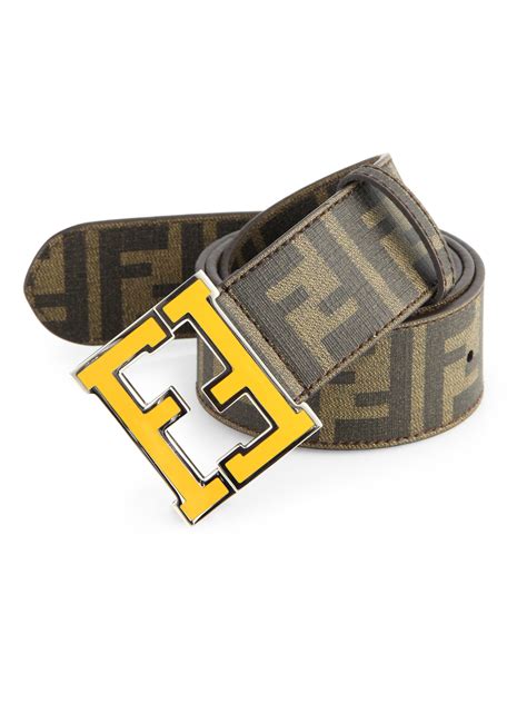 yellow fendi belt|Fendi belt men white.